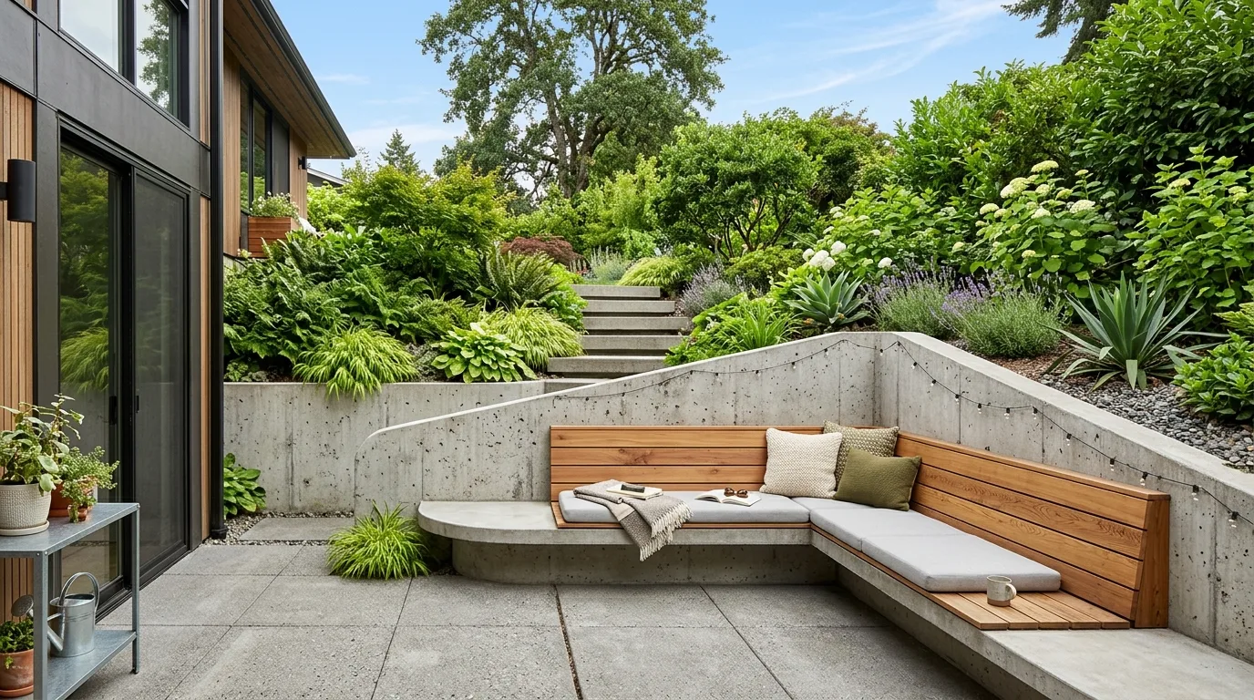 Block Retaining Wall With Clean Lines